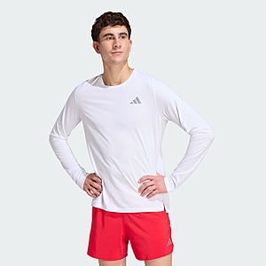 adidas Men's ADI365 Running Climacool Iconic Longsleeve Shirt (White) from