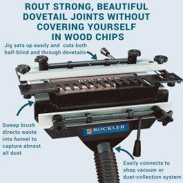 Rockler's Complete Dovetail Jig with Dovetail Jig Dust Collector Combo $169.98