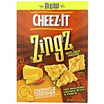 Cheez-It Zingz Wafer Chipotle, Cheddar, 12.4 Ounce or Cheez-It Crackers, Provolone, 12.4 Ounce $2.20 with s&amp;s