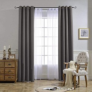 NICETOWN Gray Blackout Curtains for Bedroom 84 inches Long,2 Panels,W52 x L84,Grey $13.42 Prime