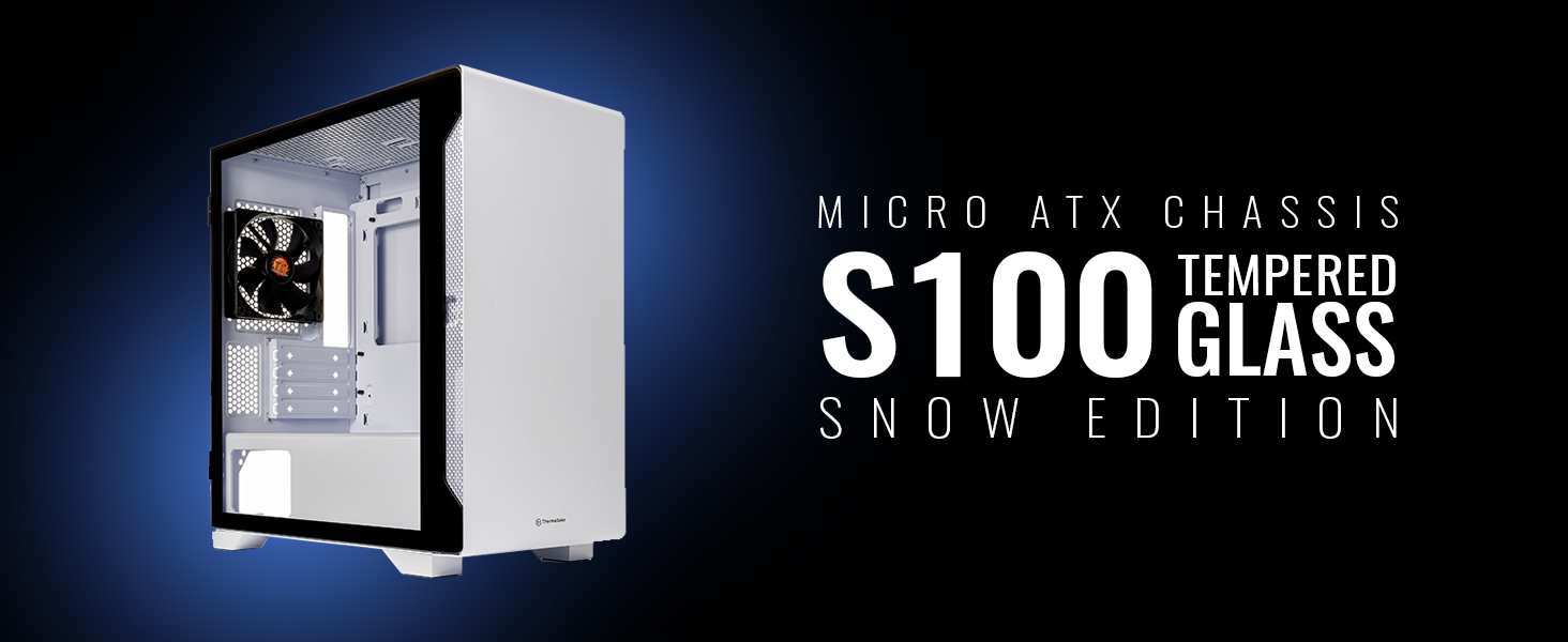 Thermaltake S100 Tempered Glass Snow Edition Micro-ATX Mini-Tower Computer Case - $60 + free shipping $59.99