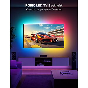 Govee TV LED Backlight Strip, RGBIC Smart LED Backlight for 40-50inch TVs @AMAZON