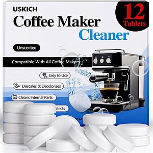 34-Ct USKICH Coffee Machine Cleaner & Descaler Tablets $7.65 w/ S&S