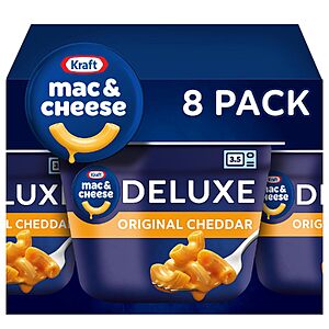 Select Accounts: 8-Pack 2.39-Oz Kraft Mac & Cheese Original Microwaveable Cups $5.59 w/ S&S + Free Shipping w/ Prime or on $35+