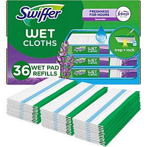 Select Accounts: 36-Count Swiffer Sweeper Wet Mopping Cloth Refills (Febreze Lavender) $8.44 ($0.23 Each) w/ S&S + Free Shipping w/ Prime or on $35+