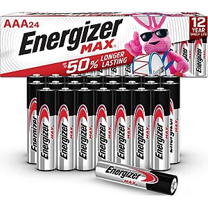 Select Accounts: 24-Ct Energizer MAX AAA Alkaline Batteries $7.05 w/ S&S