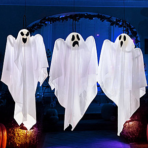 3-Pack 27.5" Joyfy Halloween Hanging Ghost Decorations $9.99 + Free Shipping w/ Walmart+ or on $35+