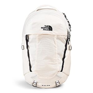 30L The North Face Women's Recon Laptop Backpack (Gardenia White/Black) + Free Shipping