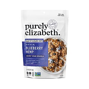 12-Oz Purely Elizabeth Ancient Grain Granola (Blueberry Hemp) $4.34 w/ S&S + Free Shipping w/ Prime or on $35+