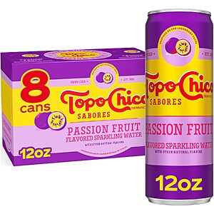 8-Pack 12-Oz Topo Chico Sabores Passionfruit Sparkling Water $4.99 w/ S&S + Free Shipping w/ Prime or on $35+