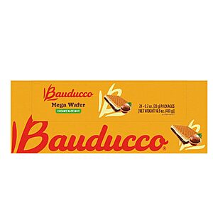 24-Pack 0.7-Oz Bauducco Mega Hazelnut Cream Wafers $3 ($0.13 Each) w/ S&S + Free Shipping w/ Prime or on $35+