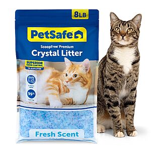 8-Lb PetSafe ScoopFree Odor Control Crystal Cat Litter (Fresh Scent or Lavender) $12.64 w/ S&S + Free Shipping w/ Prime or on $35+