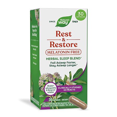 30-Count Nature's Way Rest & Restore Melatonin-Free Sleep Support Capsules $4.75 w/ S&S + Free Shipping w/ Prime or on $35+
