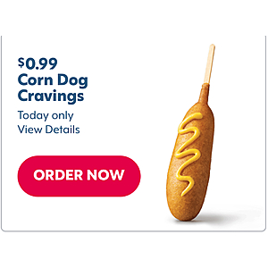 Sonic Drive-In - 99 cent corn dogs, 6/17 only $0.99