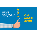 Shell Fuel Rewards Members: Activate Offer by 3/15 &amp; Fill 5+ Gal on 3/20 to Save Extra 20¢/gal (YMMV)