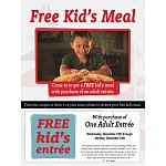 Free Kid's Meal w/ Adult Entrée Purchase @ Johnny Carino's ~ Dec 19–24, 2012
