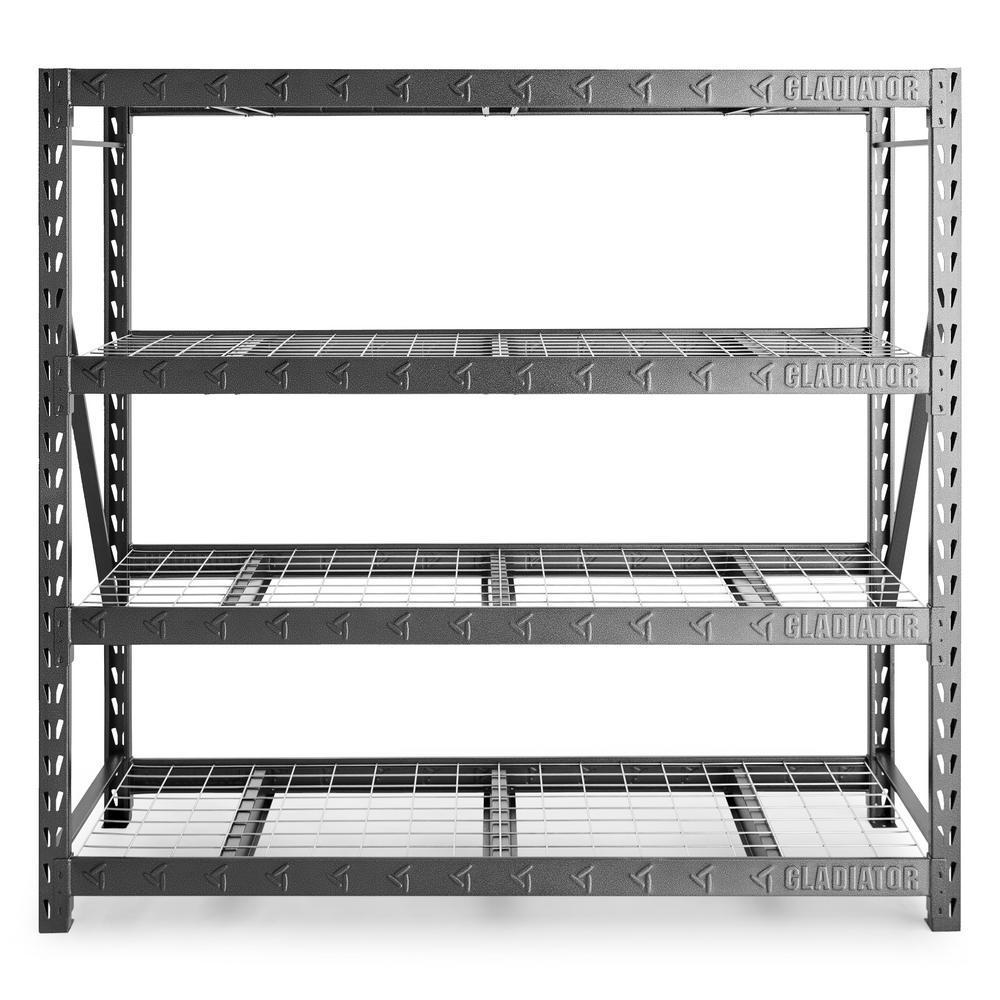 4-Shelf Gladiator Welded Steel Shelving Unit (8000lb Capacity) $138