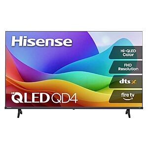 Hisense 40-Inch Class QD4 Series Hi-QLED FHD Smart Fire TV (40QD4QF) $167.97