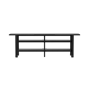 60" Television Stand by ErgoAV ERTFL1-01B 60" FlexFold Frame TV Stand with Shelves- Black Wood Grain $129.99