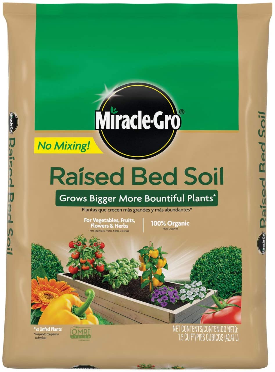 MiracleGro Raised Bed Soil, 1.5 cu. ft. delivered to your door Amazon