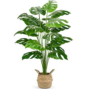 Der Rose 44" Tall Fake Plants with Basket Large Artificial Monstera Plants Indoor, Easy Assembly Faux Tree for Outdoor Office Living Room Bedroom Home Apartment Decor $46.49
