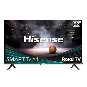 Hisense 32-Inch Class A4 Series HD 720p Smart Roku TV with Alexa Compatibility (32A4HNR)