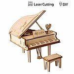 ROBOTIME 3D Laser-Cut Puzzle Grand Piano Model Kits DIY Arts &amp; Crafts Great Gift Toys for Boys and Girls Age 8+ - $6.00, and Treasure Box Puzzle - $19.49