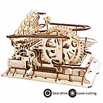 ROBOTIME 3D Wooden Laser-Cut Puzzle DIY Assembly Craft Kits Waterwheel Coaster with Steel Balls Best Birthday Gifts for Adults and Kids Age 14 + $30.09