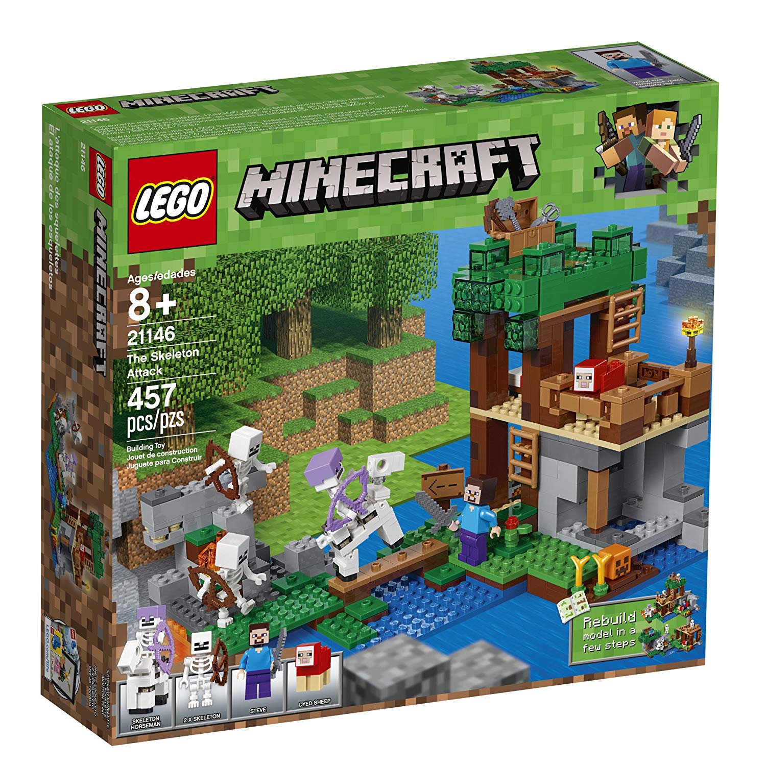 LEGO Minecraft The Skeleton Attack 21146 Building Kit (457 Piece) $31.99