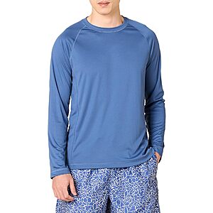 Amazon Essentials Men's Long-Sleeve Quick-Dry UPF 50 Swim Tee (Various Colors)
