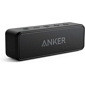 Anker soundcore 2 Portable Bluetooth Speaker, Stereo Sound, IPX7 | BassUp, 24H Playtime, Bluetooth 5, Wireless Speaker for Home, Outdoors, Travel $29.98