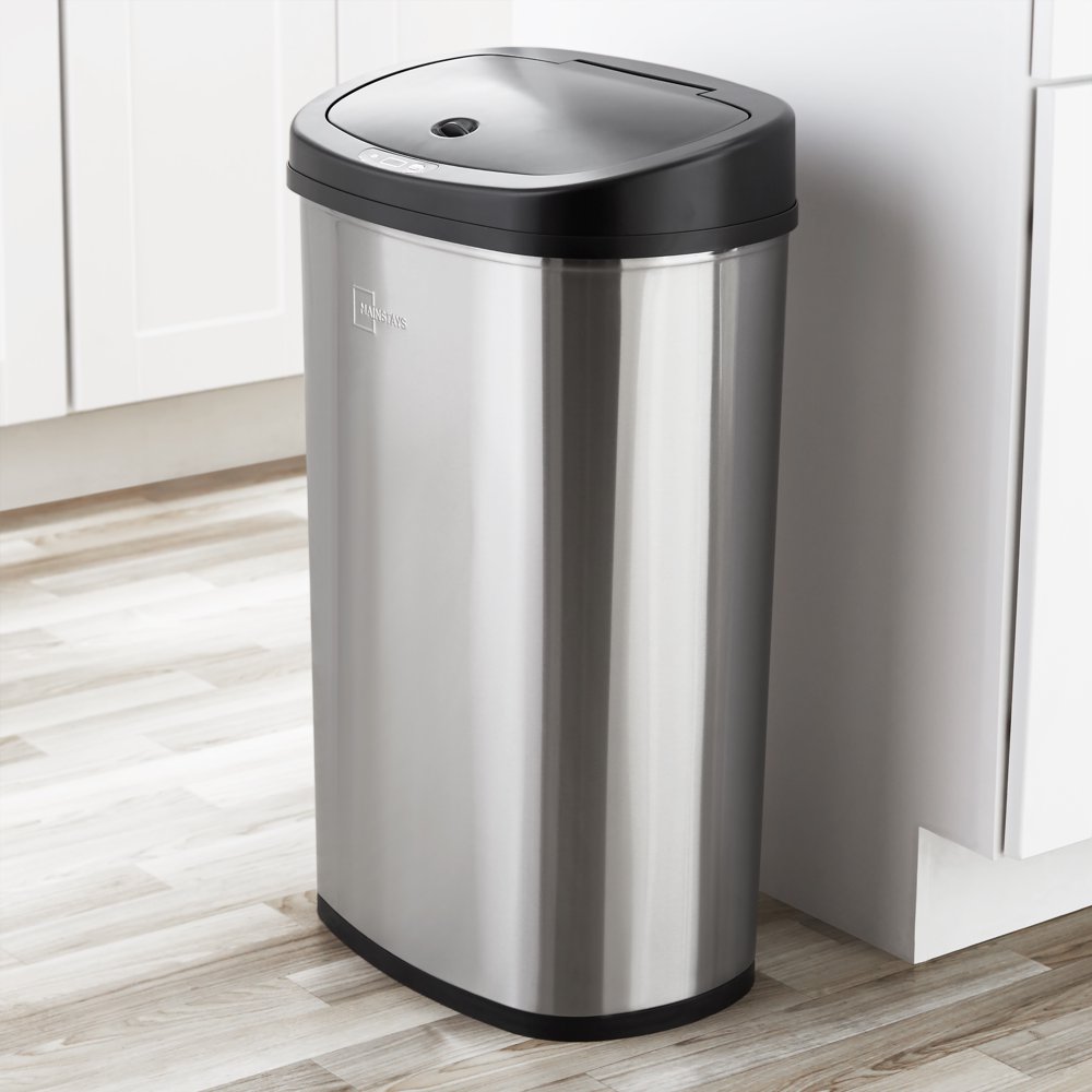 13.2-Gallon Mainstays Motion Sensor Stainless Steel Trash Can (various colors) $39.96