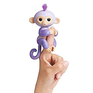 Fingerlings Interactive Baby Monkey Kiki Purple Glitter With