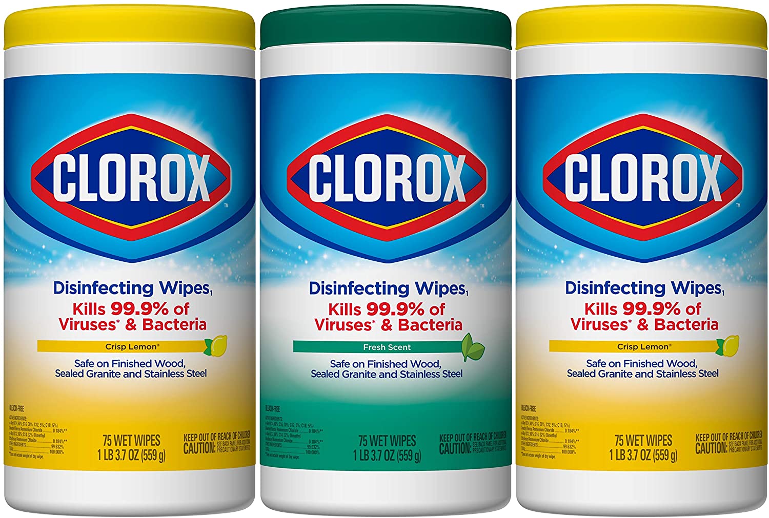 Clorox Disinfecting Wipes Value Pack, 75 Ct Each, Pack of 3  $12
