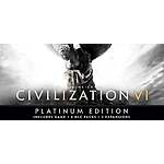 Sid Meier’s Civilization VI (PCDD): Anthology $13.50, Platinum Edition $5.40