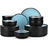 24-Pc vancasso AMBER Stoneware Dinnerware Set for 8 (Light Blue)