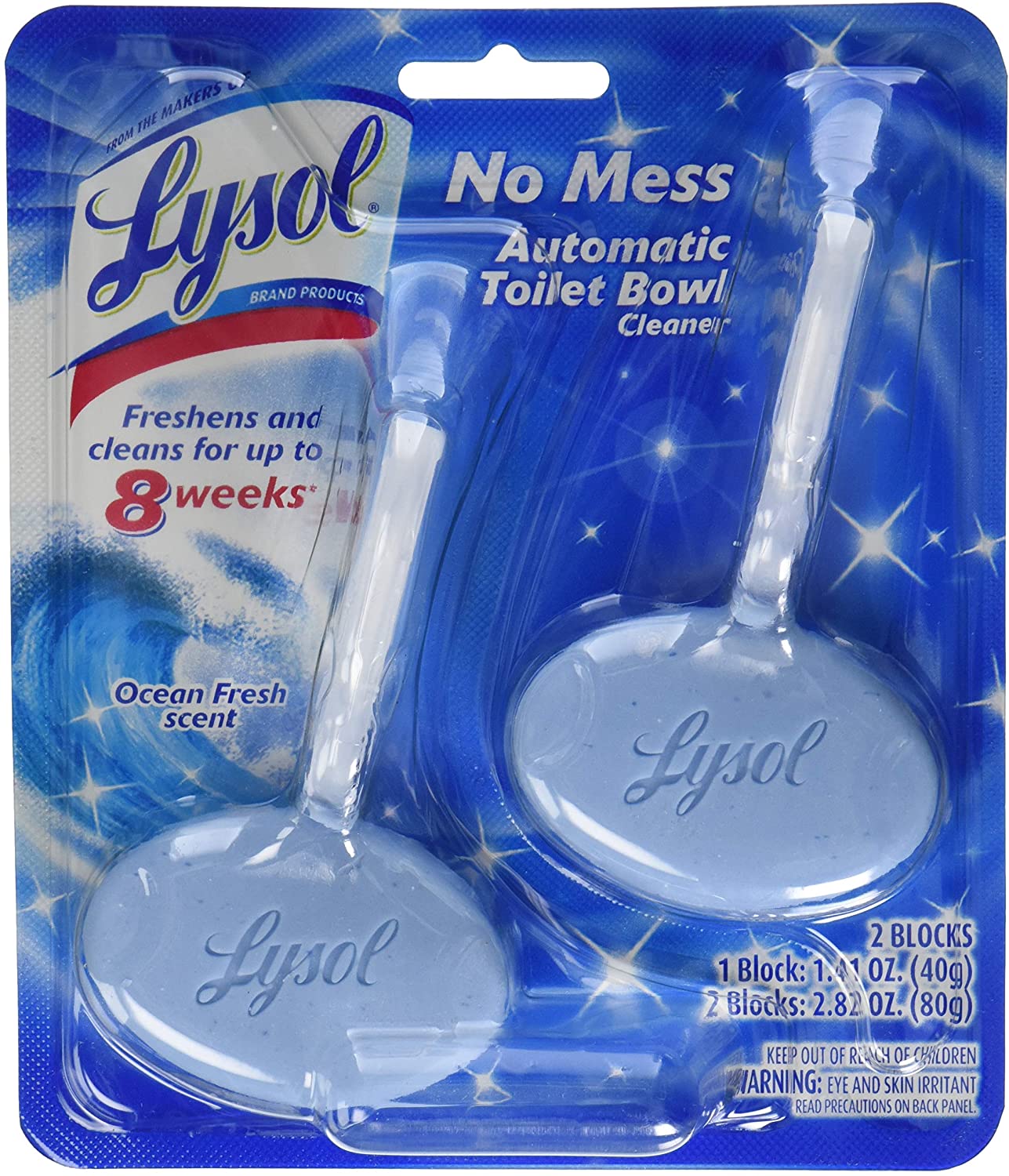 2-Count Lysol No Mess Automatic Toilet Bowl Cleaner (Ocean Fresh Scent) $2.44 + Free S&H w/ Prime or $25+