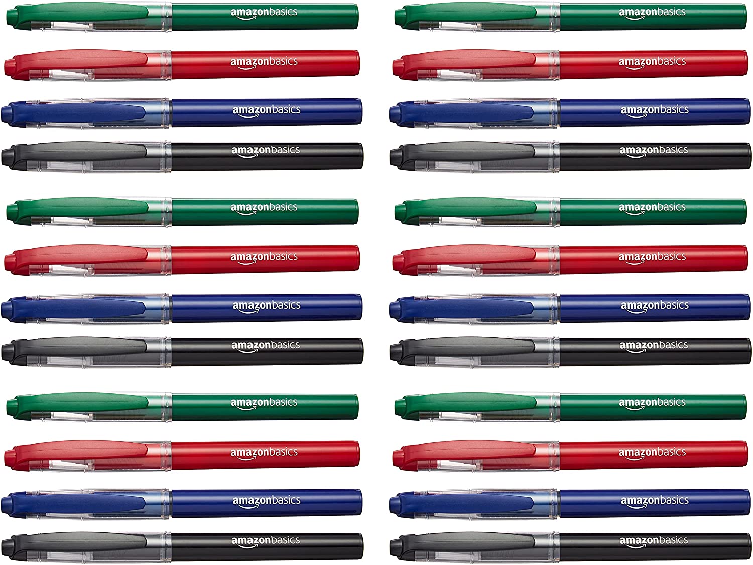 24-Pack Amazon Basics 0.5mm Rollerball Pens (Assorted Colors) $3.91 ...