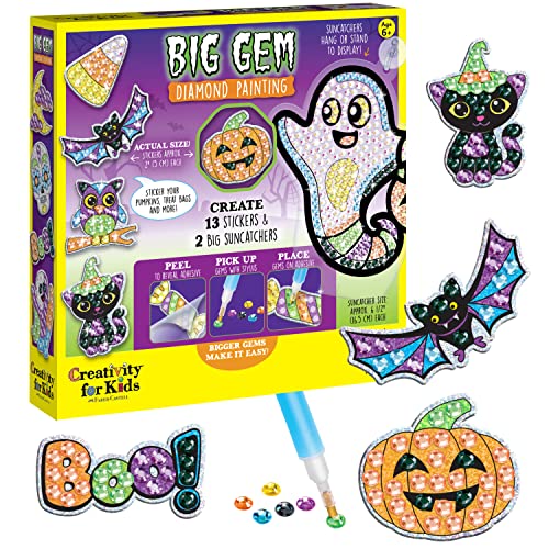 Creativity Kids' Big Gem Diamond Painting Kit w/ Stickers & Suncatchers (Halloween) $5.90 + Free Shipping w/ Prime or on $25+