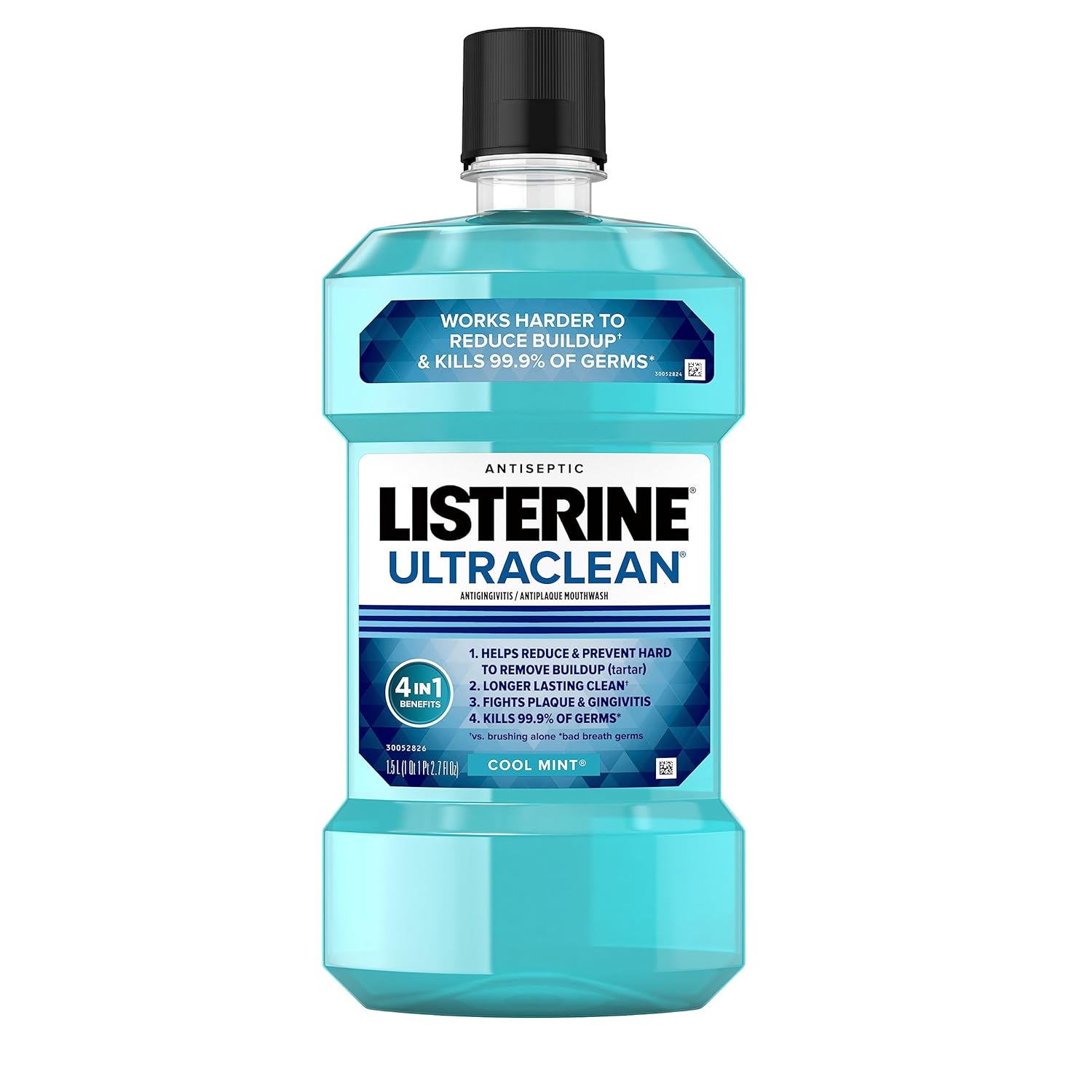 1.5-Liter Listerine Ultraclean Oral Care Antiseptic Mouthwash (Cool Mint) $5.34 + Free S&H w/ Prime or $35+