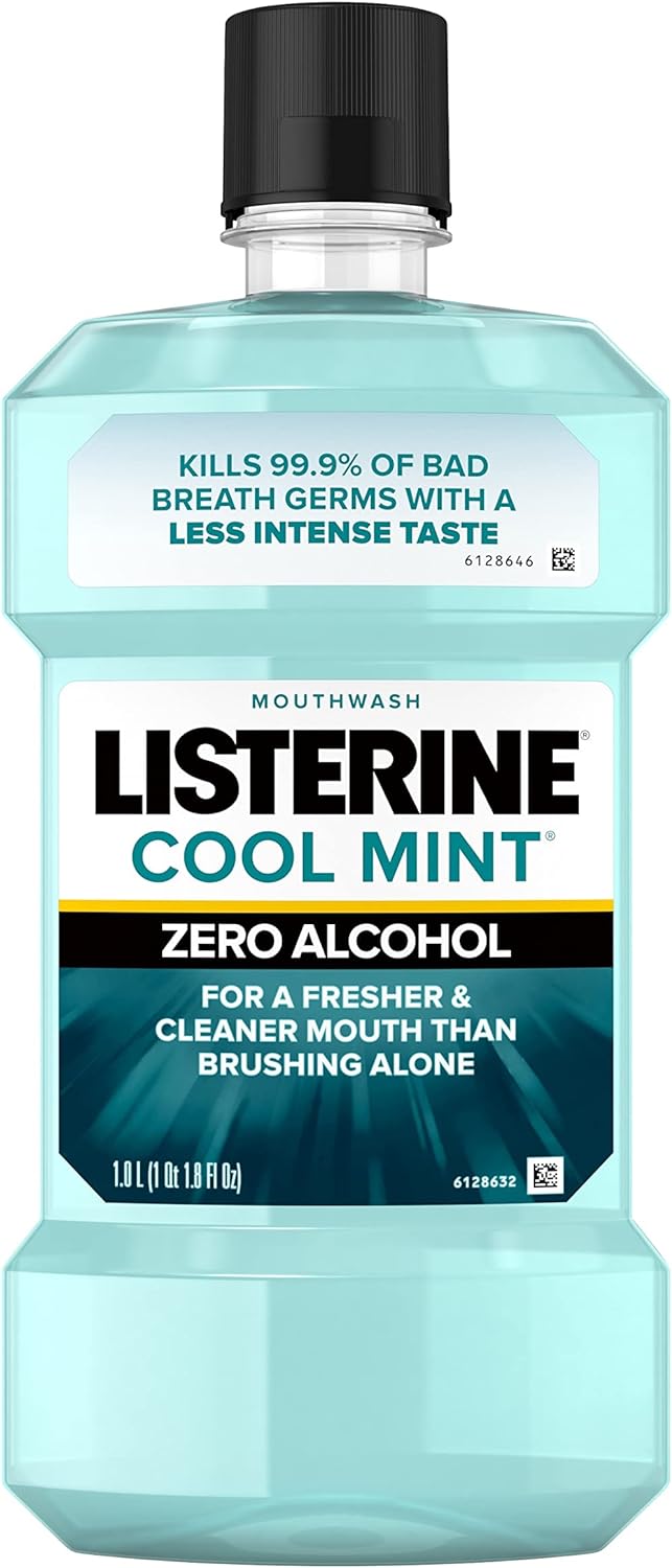 1-Liter Listerine Zero Alcohol Mouthwash (Cool Mint) $2.65 w/ S&S + Free S&H w/ Prime or $35+