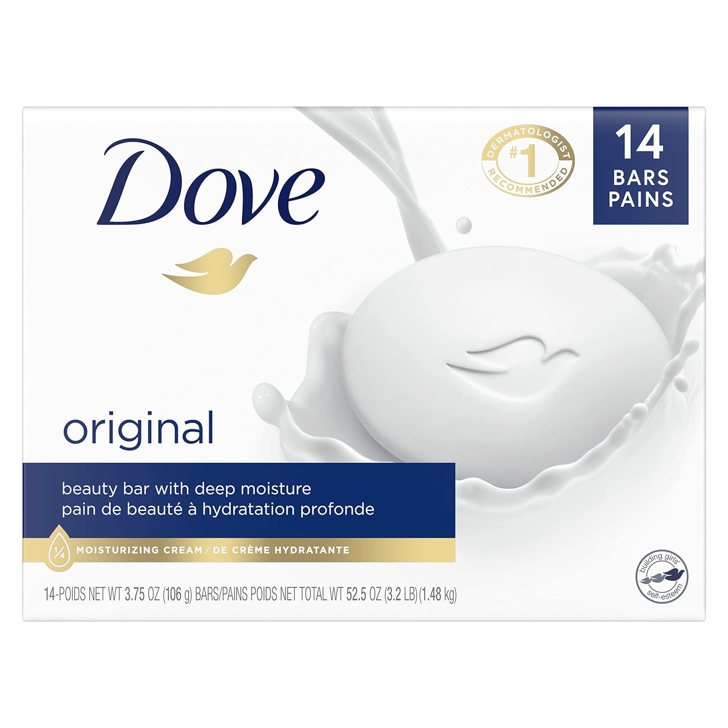 14-Count 3.75-Oz Dove Beauty Soap Bars w/ Moisturizing Cream (Original) $10.22 w/ S&S + Free Shipping w/ Prime or $35+