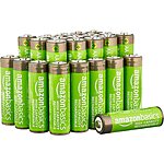 24-Pack Amazon Basics 2400mAh Pre-charged Rechargeable AA Batteries $10.75
