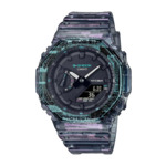 Casio G-SHOCK Men's Watch w/ Clear Gray and Purple Skeleton Resin Band $49 + Free Shipping