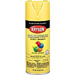 12-Oz Krylon COLORmaxx Spray Paint and Primer (Sun Yellow) $3