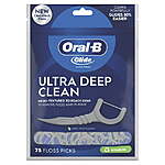 2-Pack 75-Count Oral-B Glide Ultra Deep Clean Floss Picks + $4 Walgreens Cash $5 + Free Store Pickup on $10+