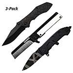 3-Pack Survival Folding Knives (Vol. 6): Sanrenmu, Opus, & Gerber Quadrant G-10 $26 + Free Shipping