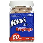 50-Count Mack's Soft Foam Earplugs $6.35 + Free Shipping