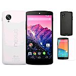 32GB LG Nexus 5 GSM Unlocked Smartphone w/ Case (Refurb) $160