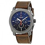Men's Fossil Machine Chronograph Watch w/ Leather Strap $60 + Free S/H